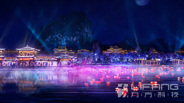 广西桂林漓江夜游